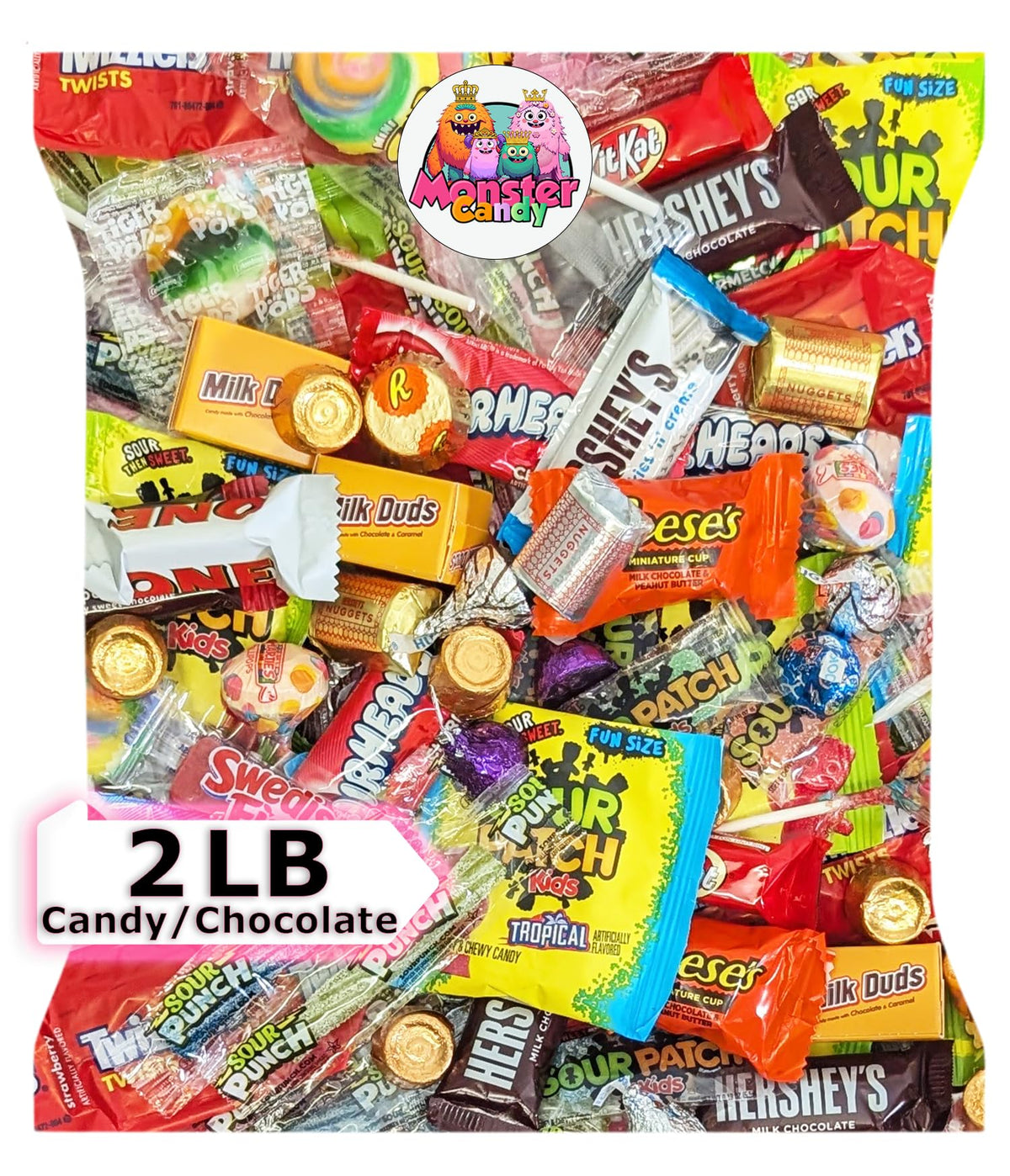 Monster Candy assorted chocolate candy is perfect for party favors and pinatas.