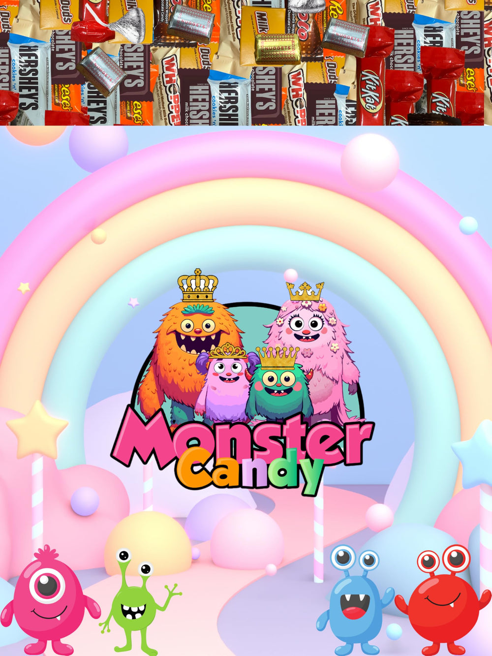 Monster Candy Party Favor Bulk Collection: convenient, individually wrapped chocolates.
