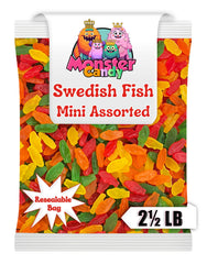 Monster Candy Swedishs Fish bulk in resealable bag for easy sharing.