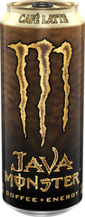 Monster Energy blend label highlights 200 mg caffeine per can.