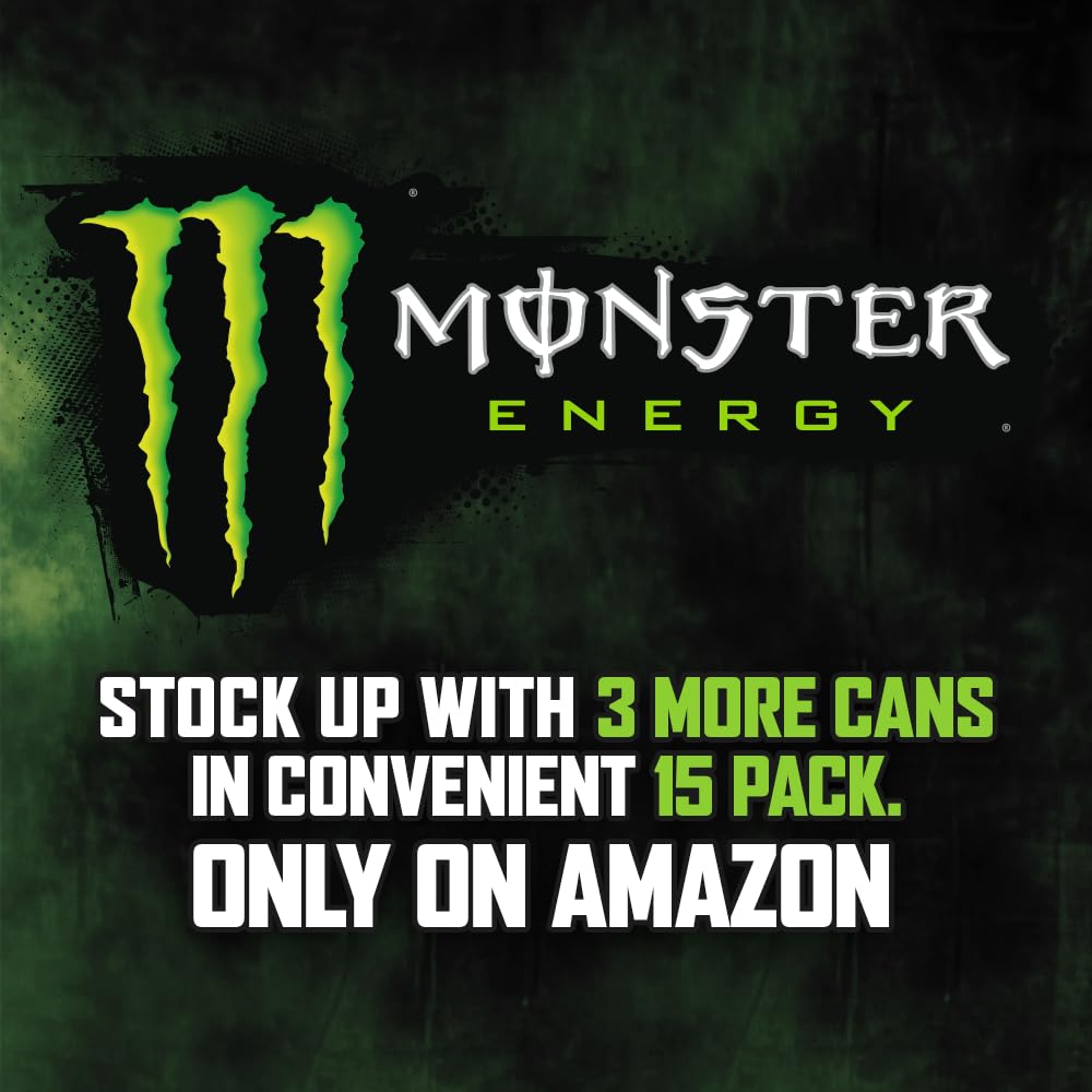 Monster Energy green can with ice evokes bold energizing moments.