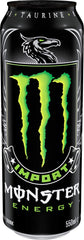 Monster Energy Import packaging, showing resealable can design for on-the-go refreshment.