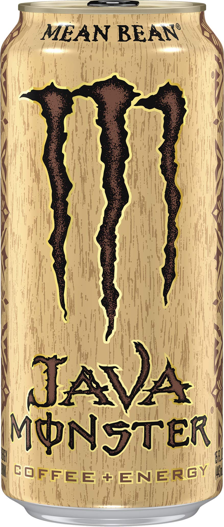 Pouring Java Monster Mean Bean into a cup reveals creamy vanilla finish