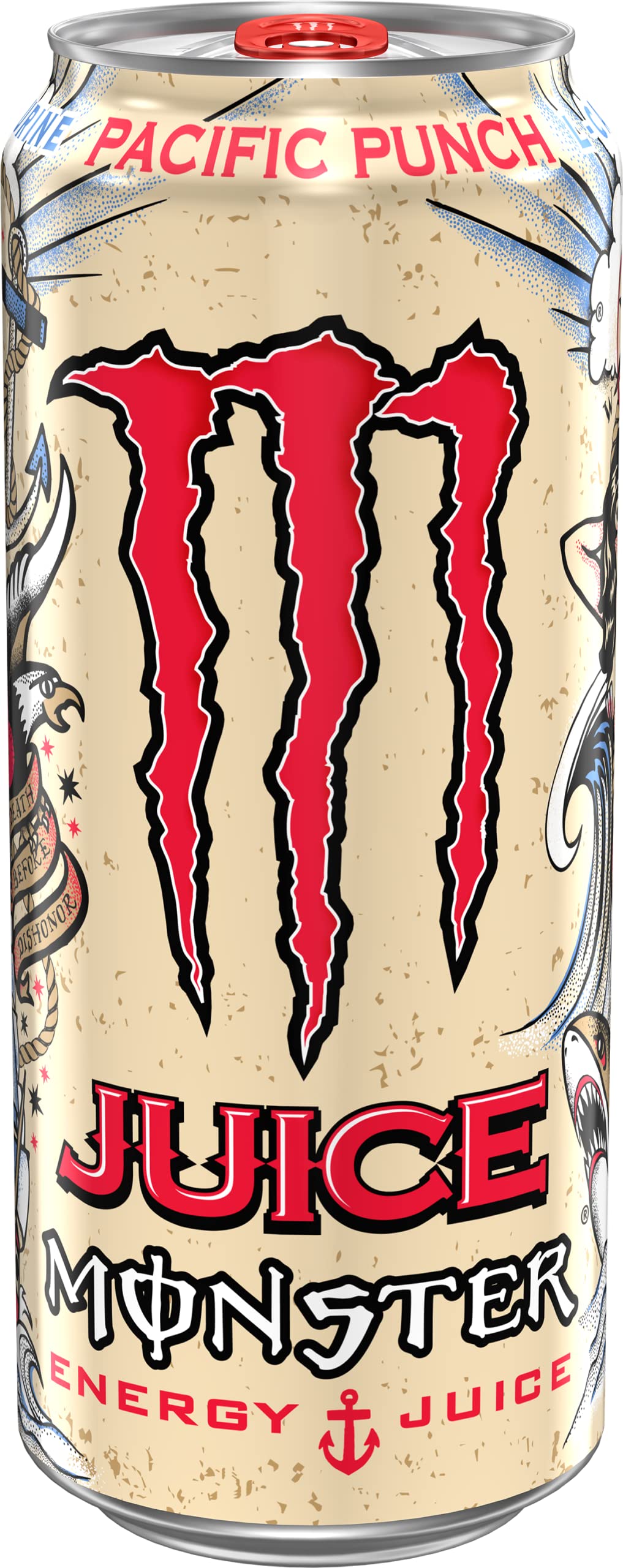 Monster Pacific Punch label art signaling Pacific-inspired energy and adventure.