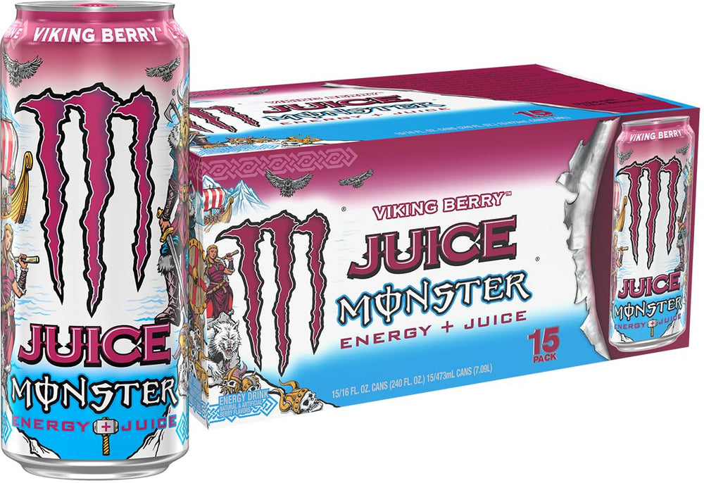 Monster Energy Juice Viking Berry bottle with bold fruit blend for adventures
