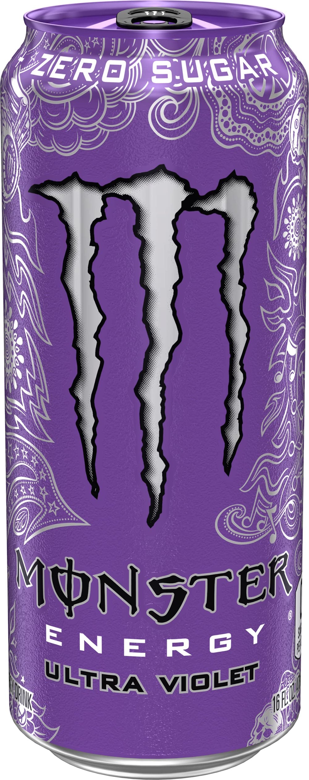 Flavor graphic emphasizes citrus and grape notes for energy on the go.