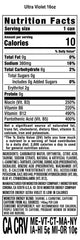 Ultra Violet label closeup highlighting zero sugar and low-calorie energy.
