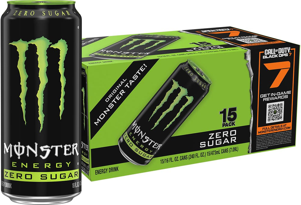 Monster Energy Zero Sugar Original Green 16oz can for quick energy on the go