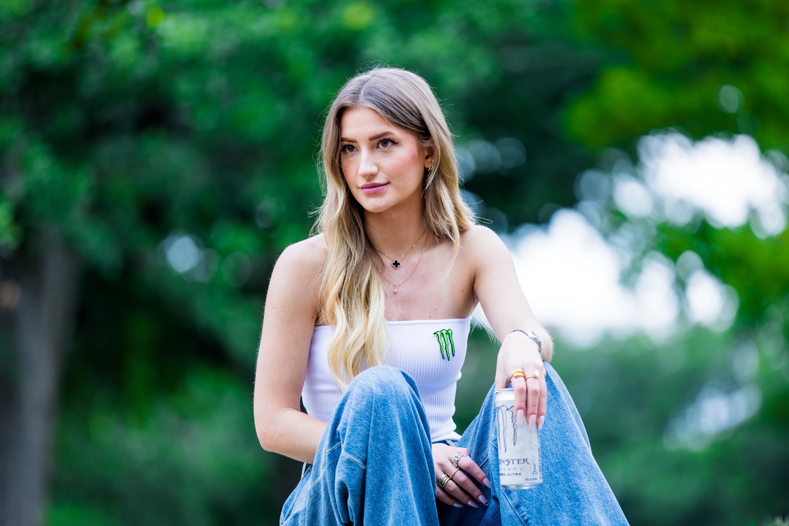 Monster Energy Zero Ultra can poured over ice for crisp citrus energy