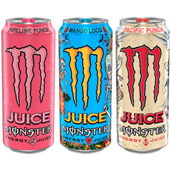 Monster Juice Pacific Punch energy blend offers a refreshing finish.