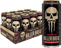 Monster Killer Brew Loca Moca can with bold mocha aroma and energy kick.