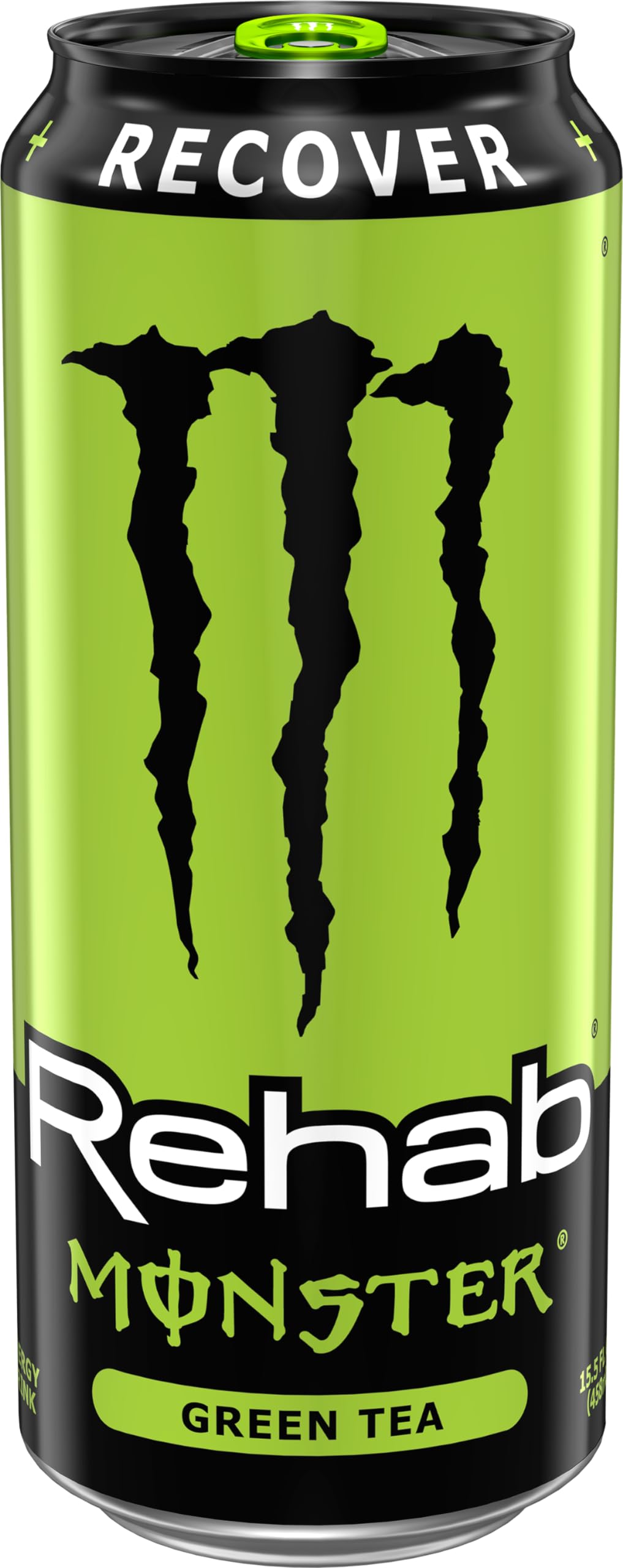 Monster Rehab Green Tea energy boost aids alertness during tasks.