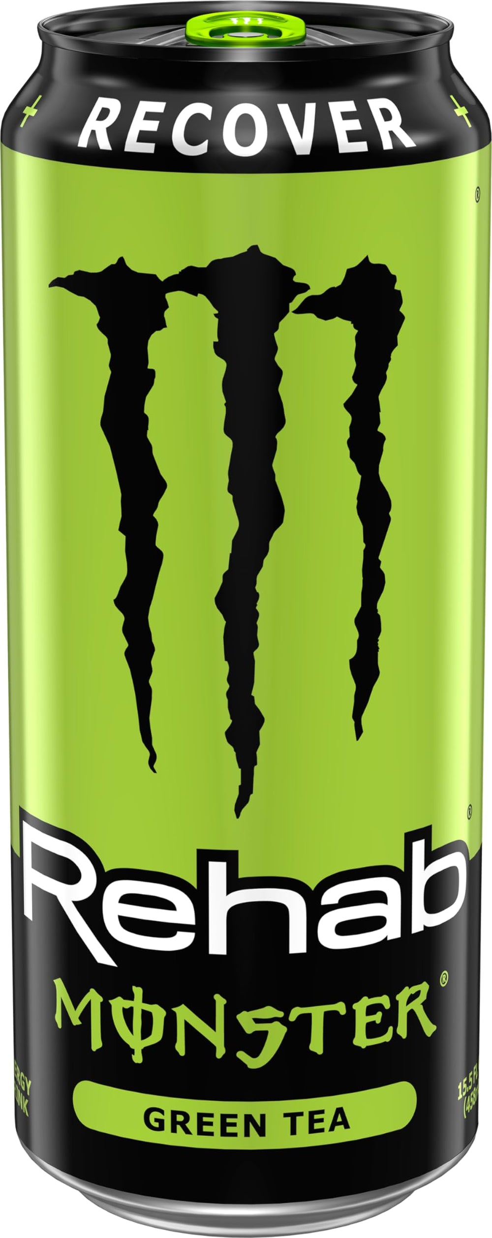Monster Rehab Green Tea energy boost aids alertness during tasks.