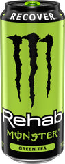 Monster Rehab Green Tea energy boost aids alertness during tasks.