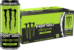 Monster Rehab Green Tea pour with electrolytes, supporting refreshed hydration and focus.