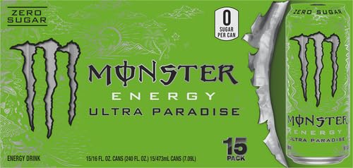 Monster Ultra Paradise can close-up, caffeine boost for energized moments.