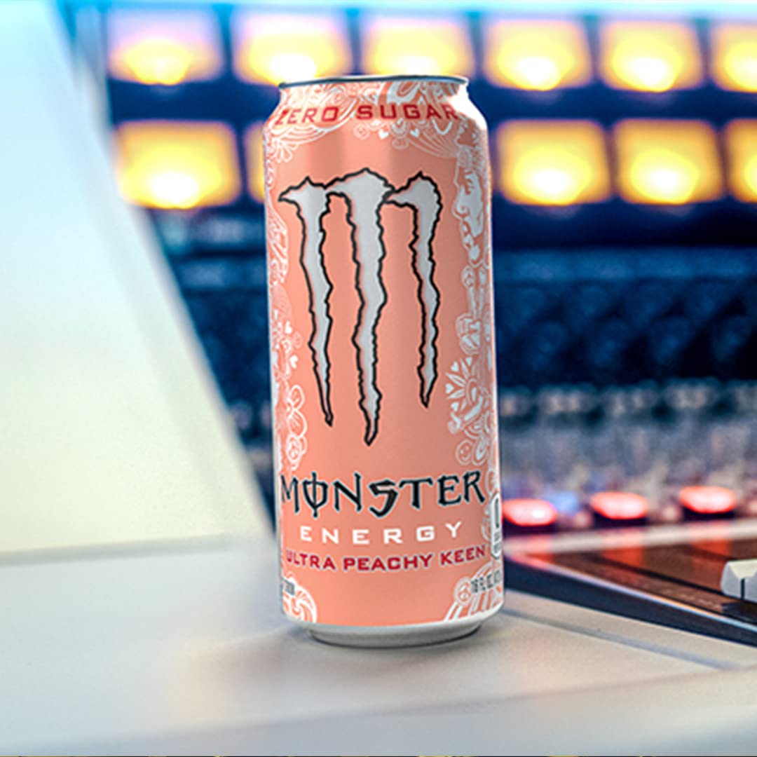 15-pack Monster Ultra Peachy Keen box offers convenient energy on the go.