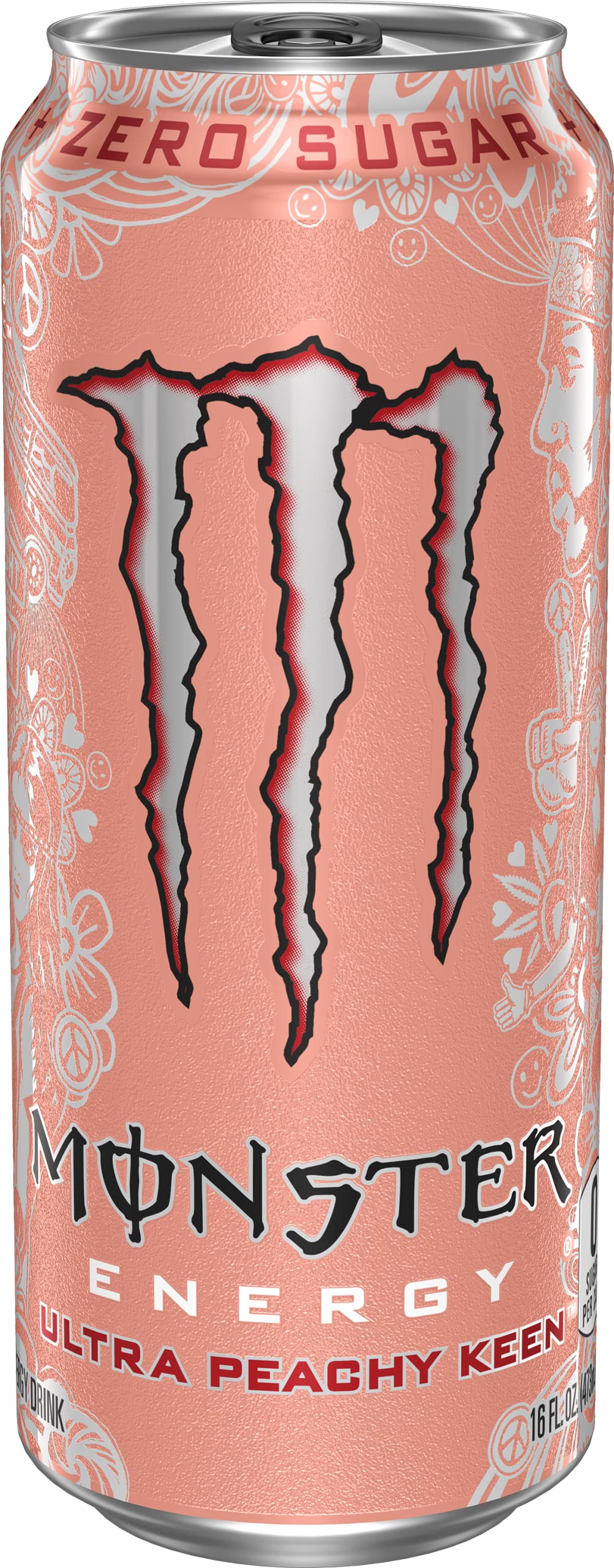 Pouring Monster Ultra Peachy Keen into a glass reveals peach aroma.