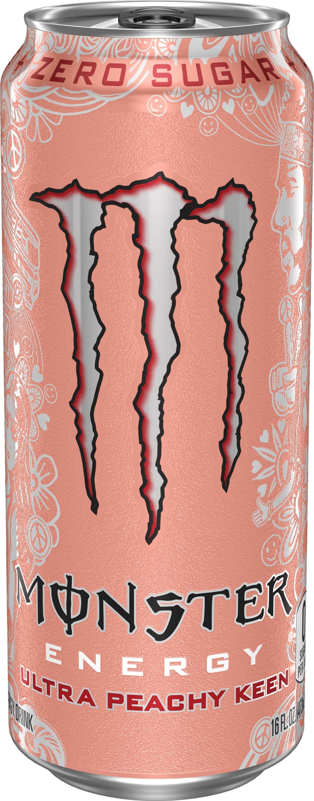 Pouring Monster Ultra Peachy Keen into a glass reveals peach aroma.