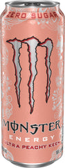 Pouring Monster Ultra Peachy Keen into a glass reveals peach aroma.