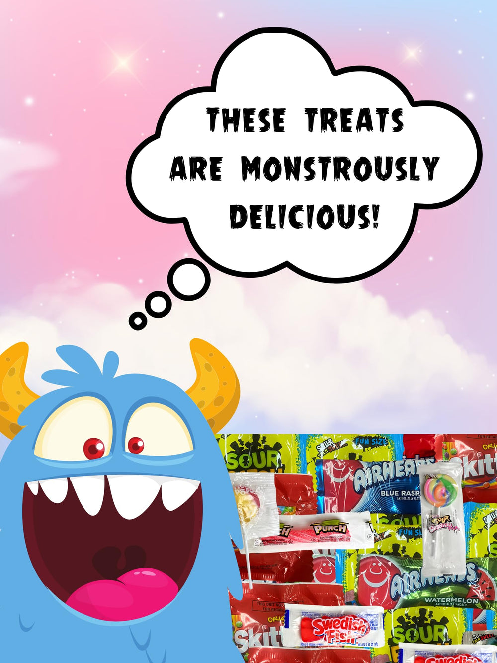Monster Candy bulk variety candy pack ideal for goody bags and party prizes.