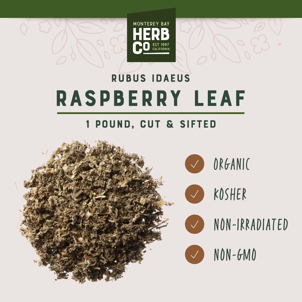 MONTEREY BAY HERB CO raspberry leaf cut-sifted tea bulk for easy preparation