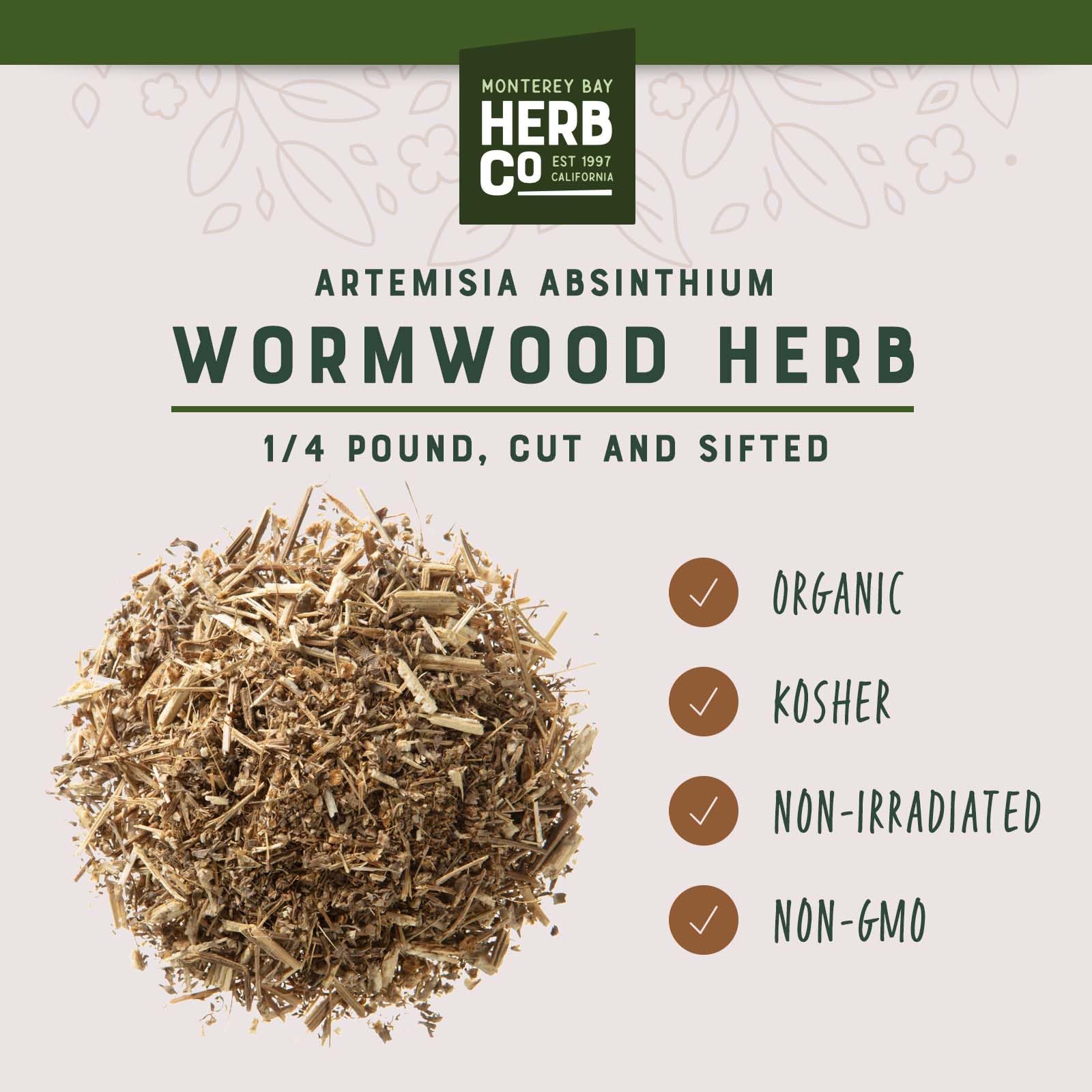 MONTEREY BAY HERB CO wormwood used as a bitters and cocktail flavoring ingredient