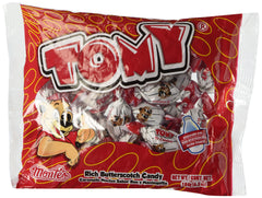 Montes Tomy rich butterscotch hard candy pack showing premium quality and shareability