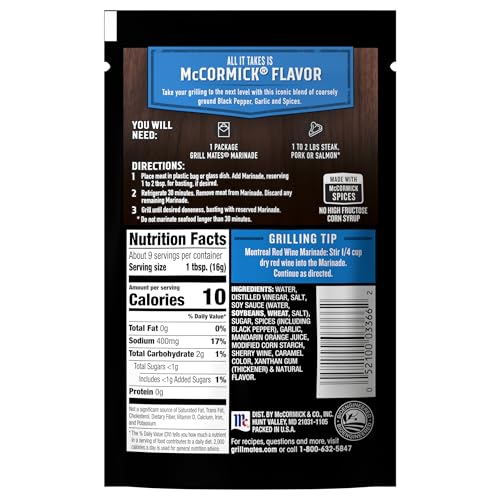 Grilled steak marinated with McCormick Montreal Steak Marinade for bold flavor