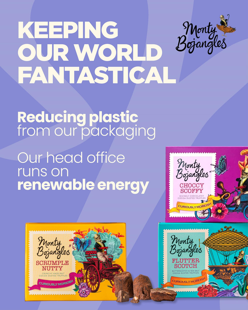Monty Bojangles award-winning chocolates showcase trusted quality and craft.