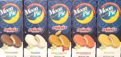 Moon Pie Minis variety pack on a plate, ideal for quick snacking and sharing.