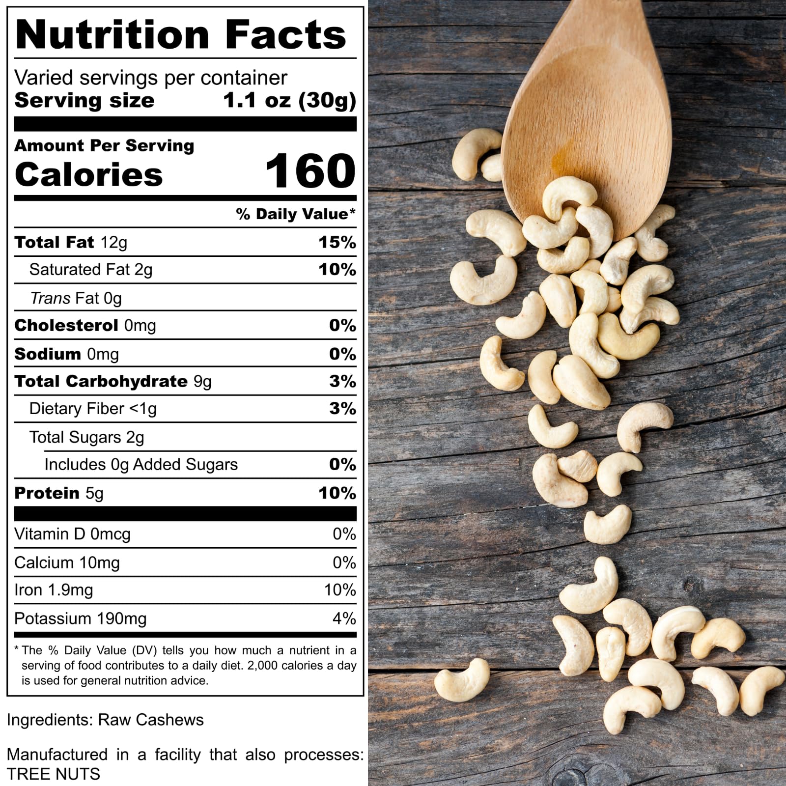 Moonee Naturals cashews for cashew milk and baking with rich buttery notes