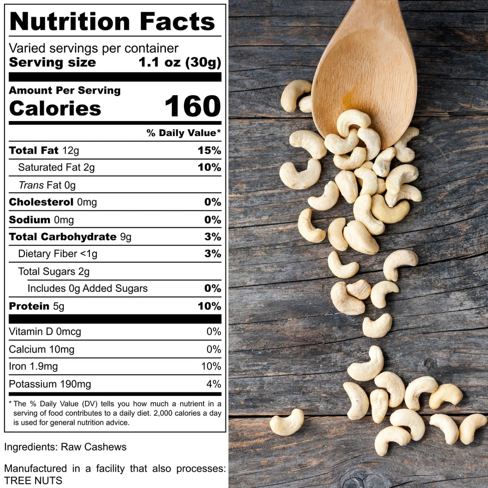 Moonee Naturals cashews for cashew milk and baking with rich buttery notes