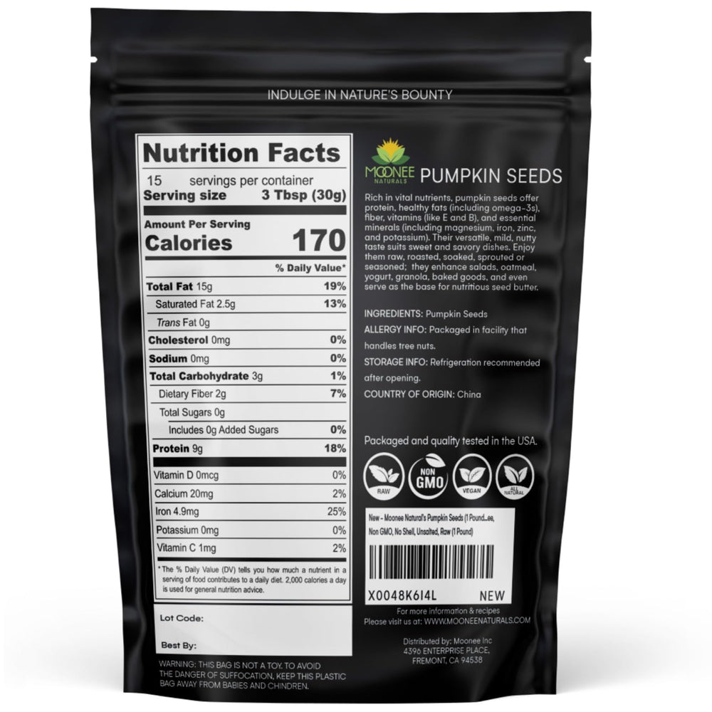 Moonee Naturals pumpkin seeds on salad add crunch and nutrition