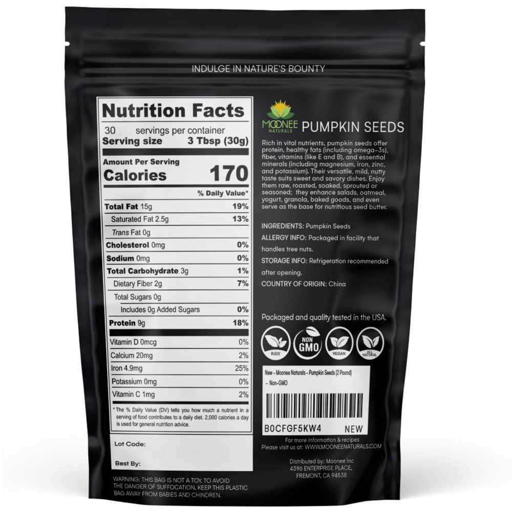 Moonee Naturals pumpkin seeds in a snack bowl highlighting crunch and nutrition.