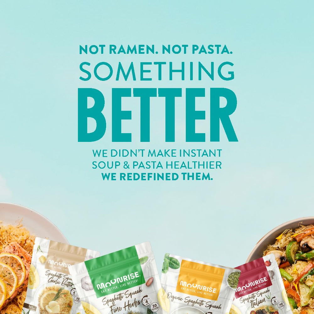 Moonrise ready-dish presents low-carb gluten-free pasta options for vegan meals.