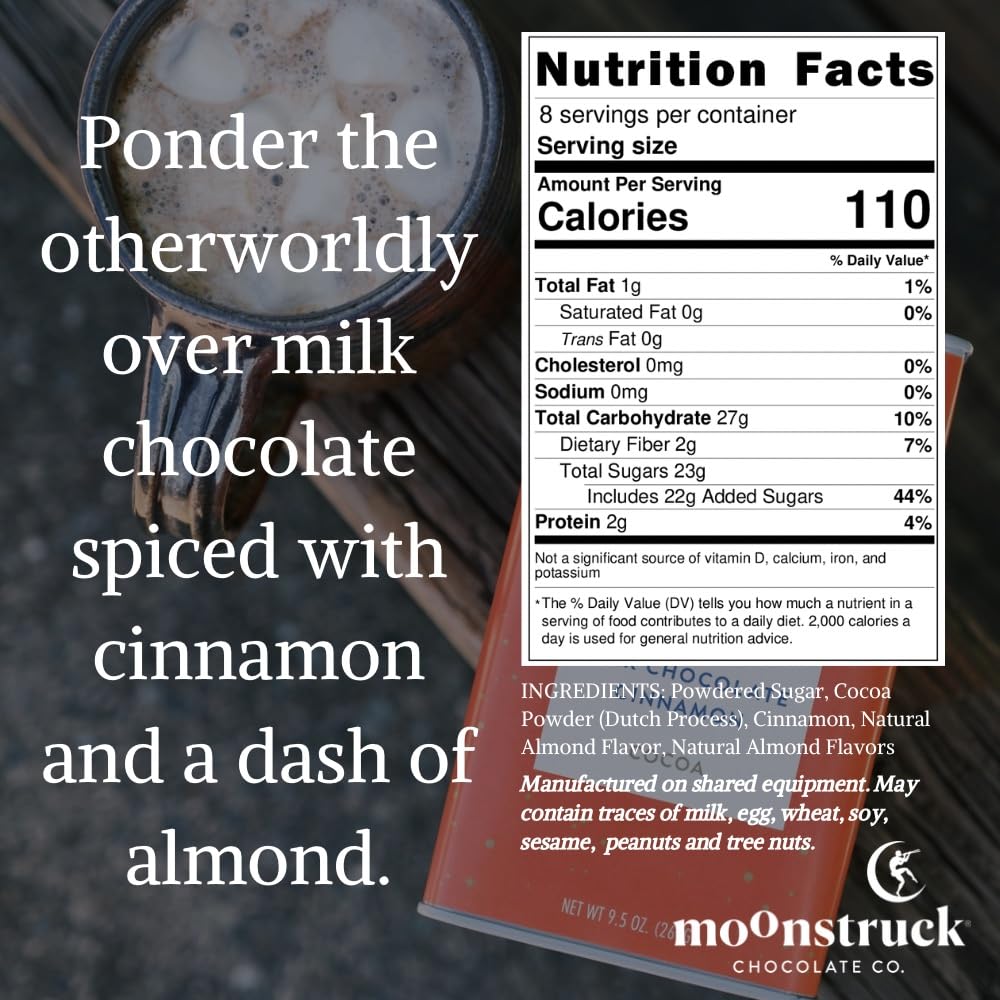 Moonstruck dairy-free hot cocoa powder for clean-label flavor without dairy.