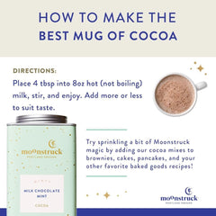 Moonstruck reusable cocoa tin keeps your kitchen organized after enjoying cocoa.
