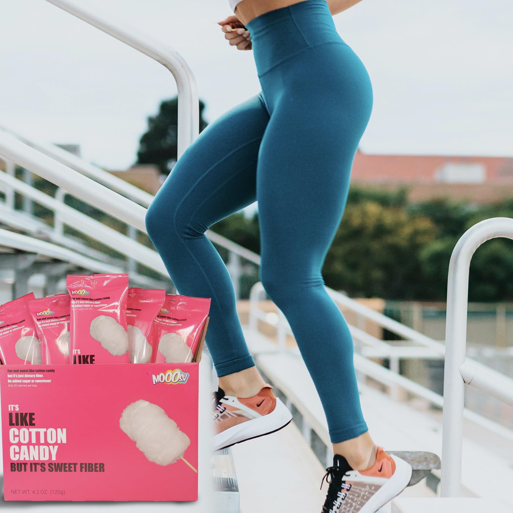 mooosh 20 calories per bag shown on packaging for light snacking