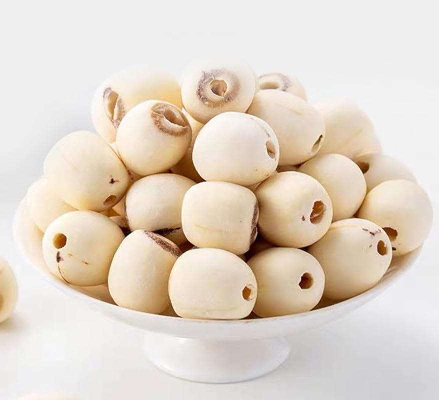 MOORCHOCO lotus seeds in soup, enhances flavor with delicate sweetness.