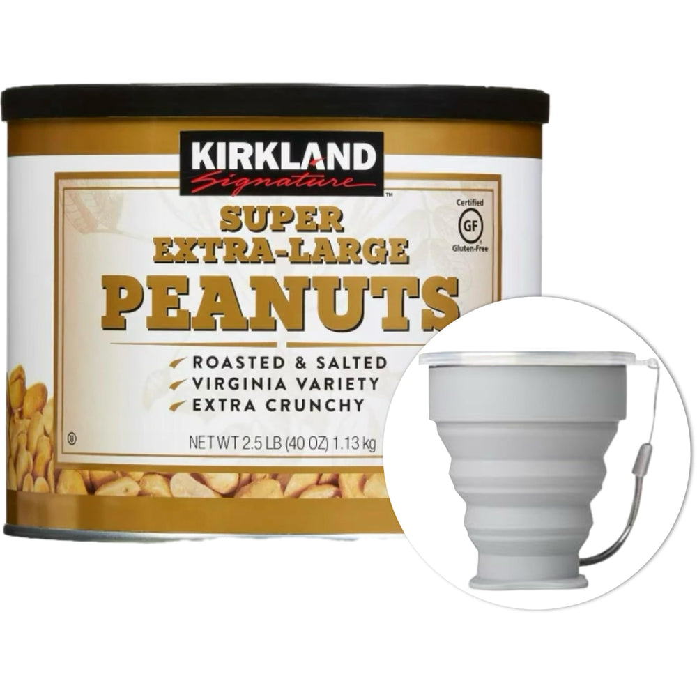 MORALZA Kirkland peanuts bundle on kitchen counter for quick, savory snacking.