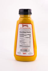 Morehouse Tapatio spicy yellow mustard squeeze bottle close-up for precise application