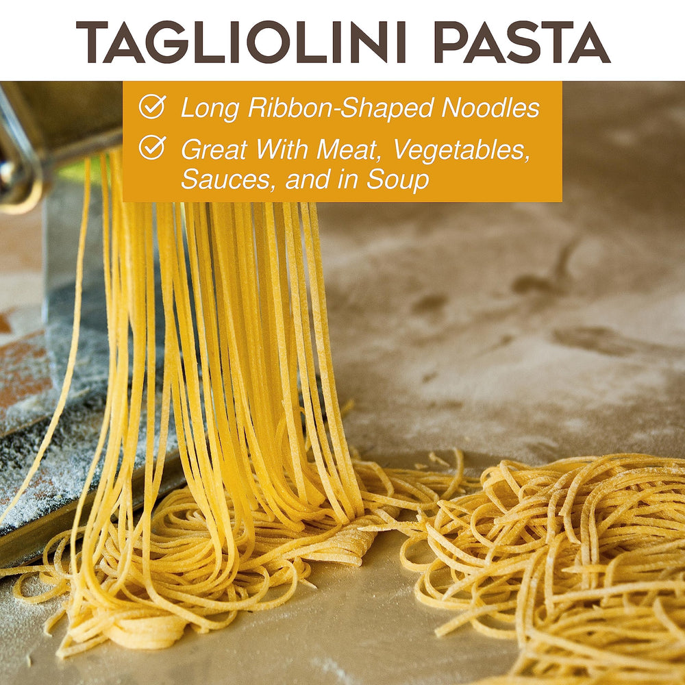 Morelli pasta plated with olive oil and seafood demonstrates versatile sauce pairing.