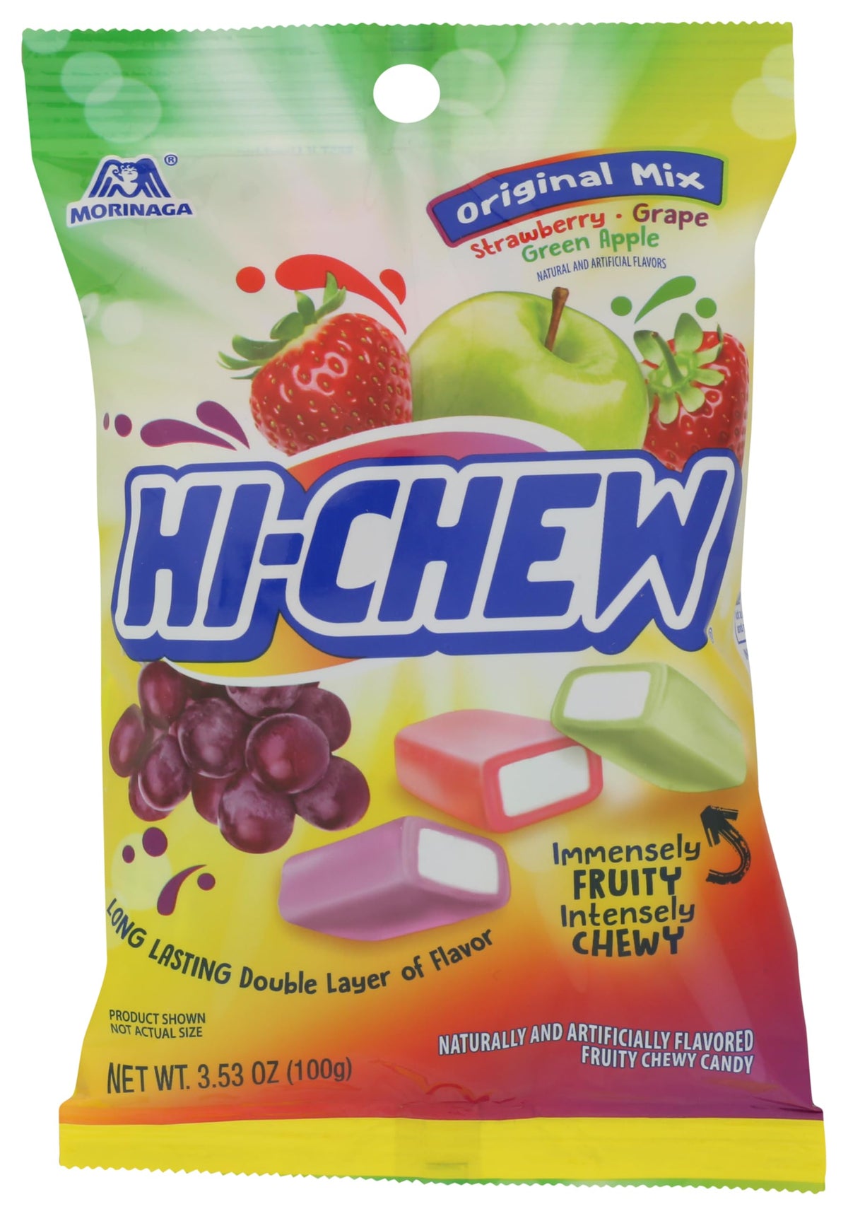 Morinaga Hi-Chew Fruit Chews regular mix packaging for on-the-go snacking