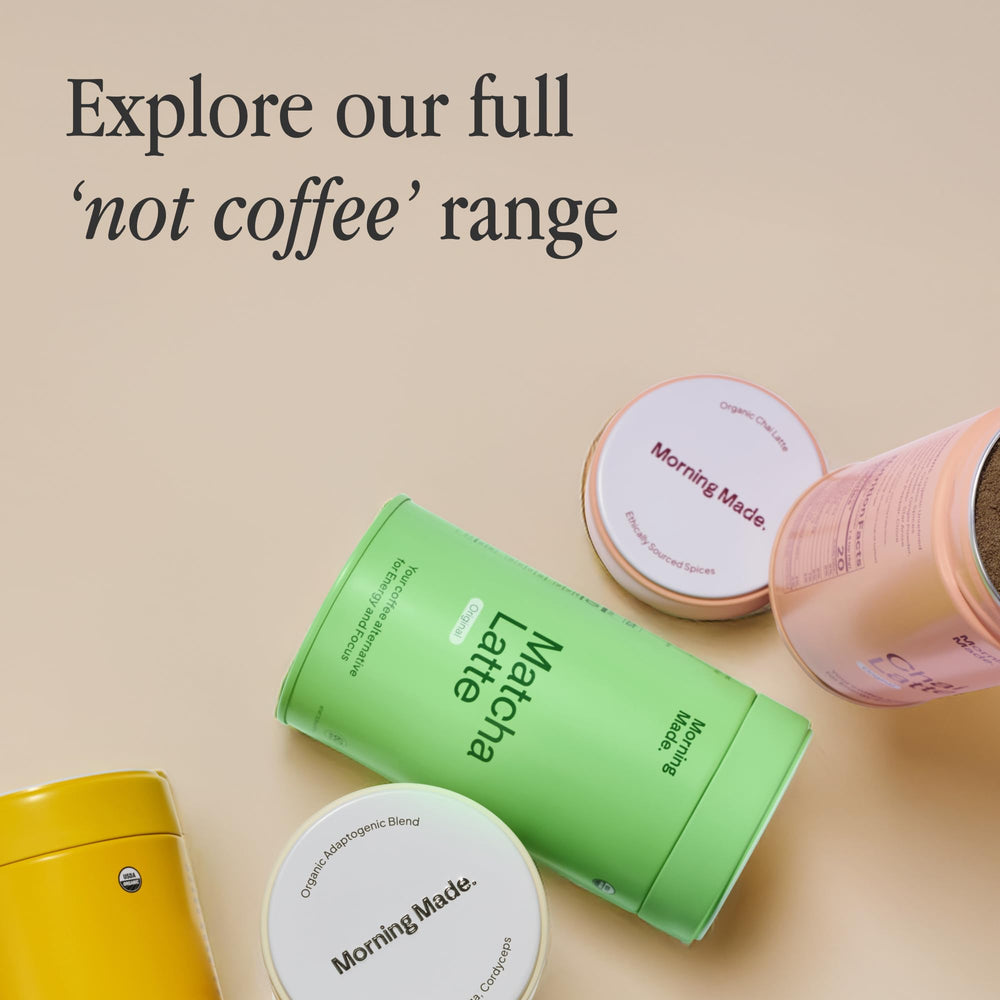 Resealable Morning Made tin preserves freshness between uses