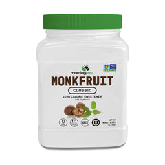 Morning Pep Monk Fruit Sweetener classic bottle offers zero-calorie sweetness for coffee