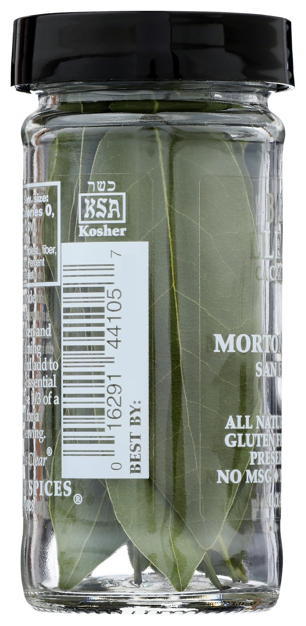 Dried texture of Morton & Bassett California Bay Leaves highlights quality.