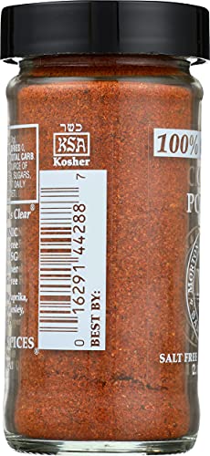 Morton and Bassett chili powder close-up granules show fine texture for even coating.