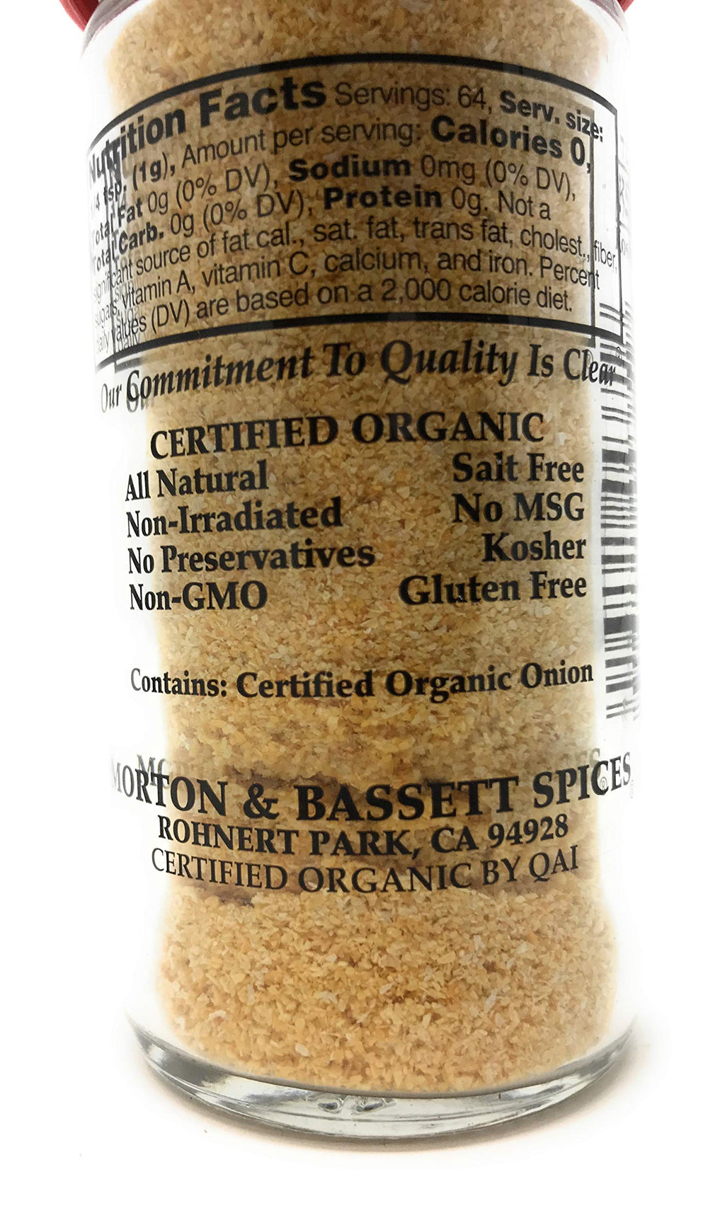 Morton & Bassett onion powder on kitchen counter ready for sauces.