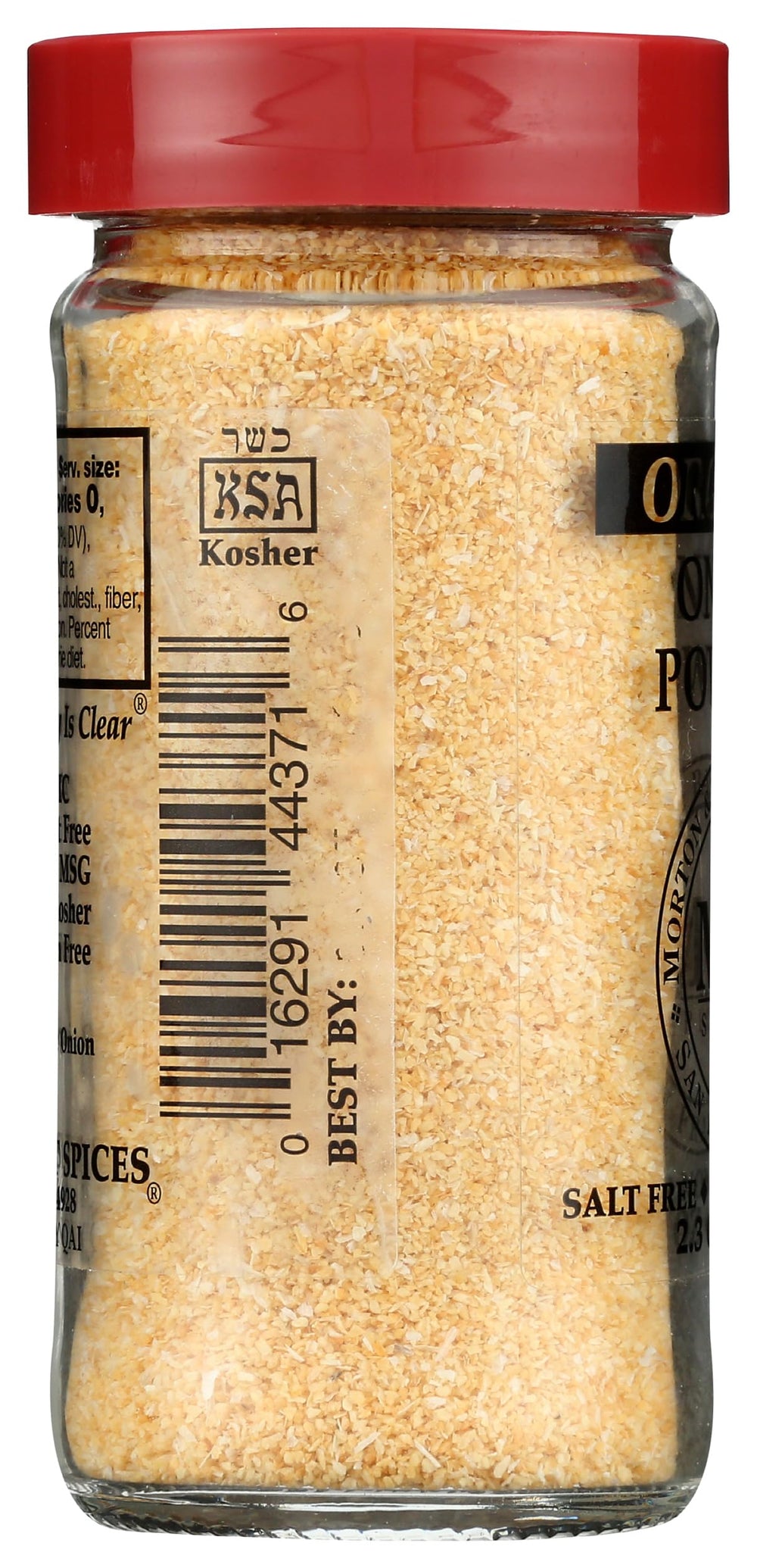 Morton & Bassett onion powder on pantry shelf for everyday meals.